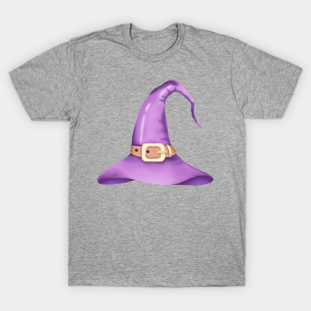 Purple witch hat T-Shirt by GreenZebraArt